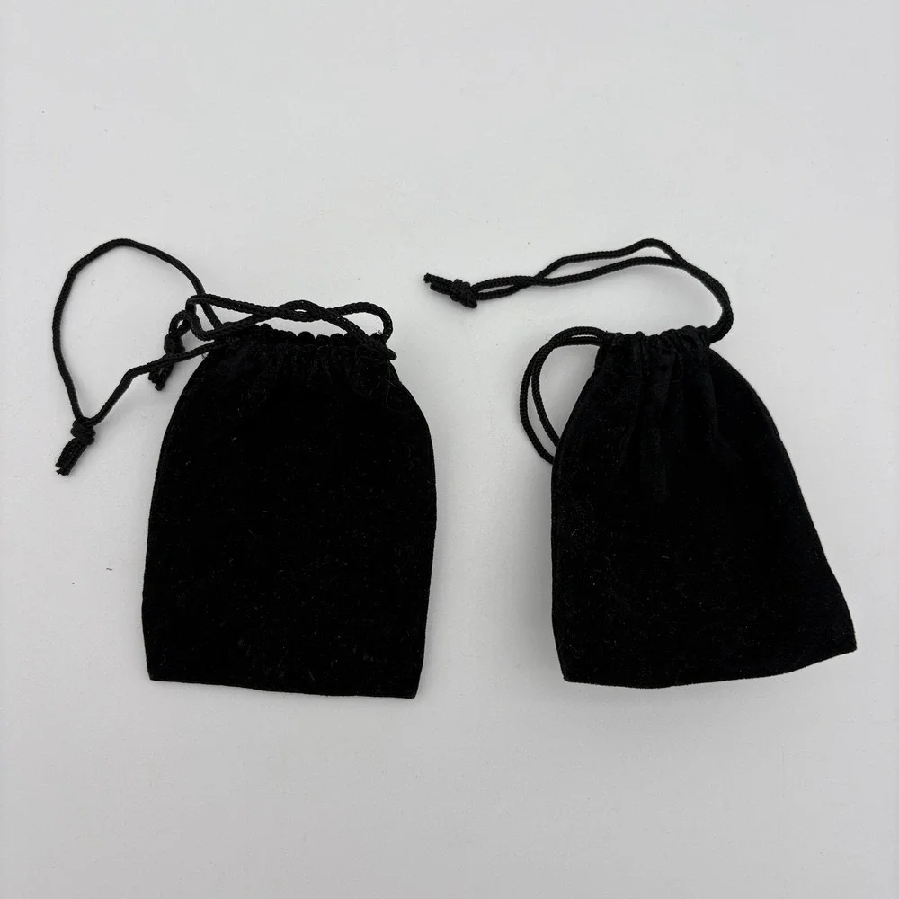 Asylum Bar‎ + Arcade Black Velvet Drawstring Pouches Lot 2 Token Dice Small Bags